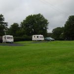 Two caravans in a field